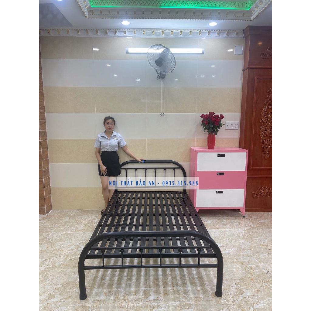 Giường sắt kiểu bo góc rẻ đẹp - 1m2x2m - - Nội Thất Bảo An