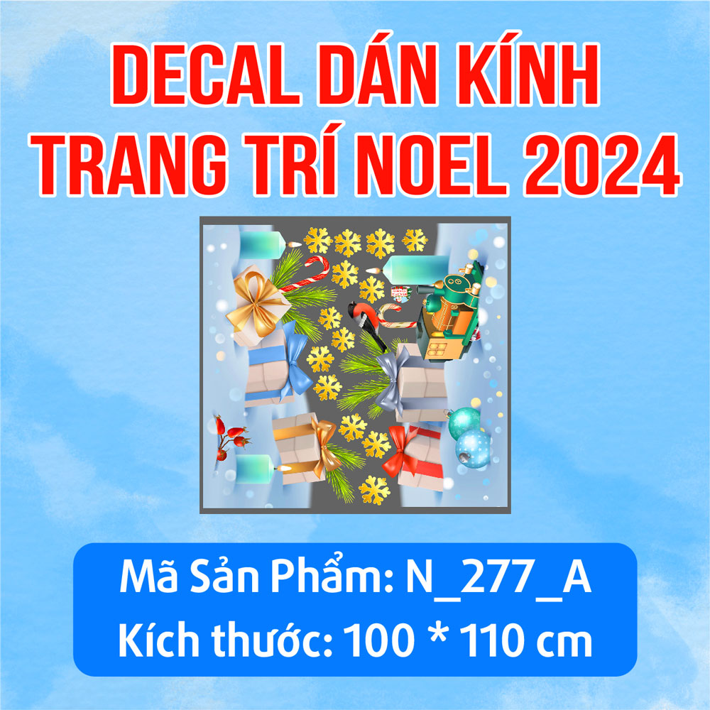 DECAL TRANG TRÍ NOEL 2024 CHO KHÁCH SẠN