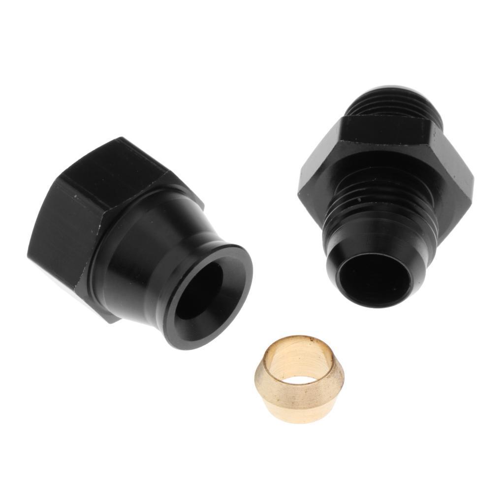 6-12pack 6AN  Male to 5/16" 8mm Fuel Hose Line Tube Straight Fitting Adapter