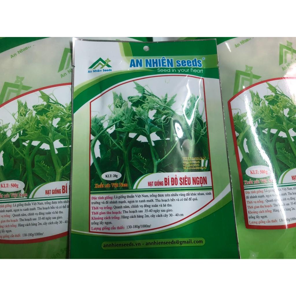 Hạt Giống Bí Đỏ Siêu Ngọn - Giòn Ngọt, Năng Suất Cao 20gr - Hạt Giống Bí Ngô Siêu Ngọn