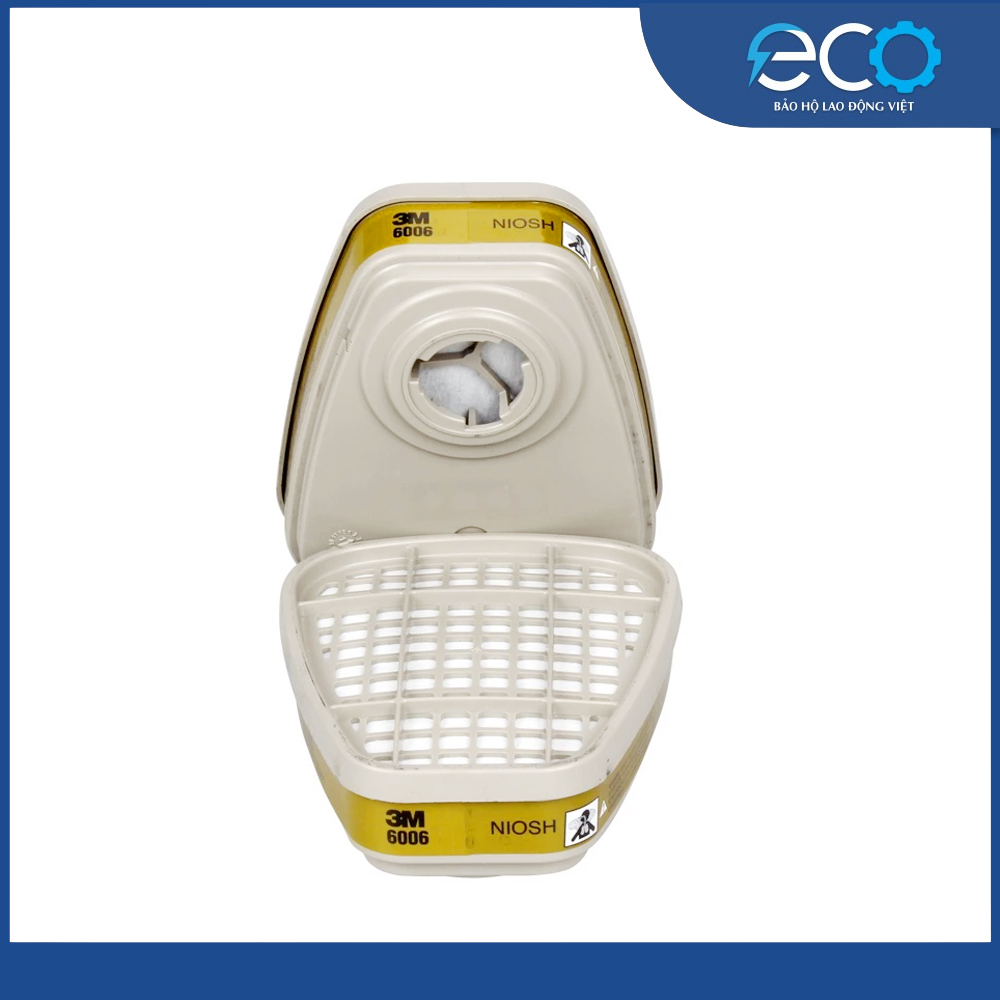 Phin lọc than hoạt tính 3M 6006 lọc hơi hữu cơ, Amoniac, Methilamin, Formaldehit và HF dùng cho mặt nạ phòng độc 3M