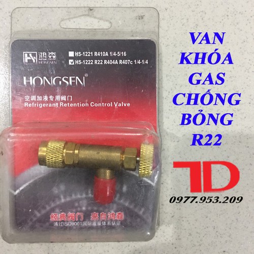 Van khóa gas chống bỏng R22