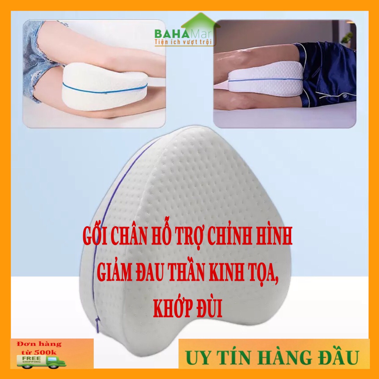 GỐI CHÂN HỖ TRỢ CHỈNH HÌNH - GIẢM ĐAU THẦN KINH TỌA, KHỚP ĐÙI "BAHAMAR" có tác dụng giảm đau khớp gối, tăng tuần hoàn máu cho chân