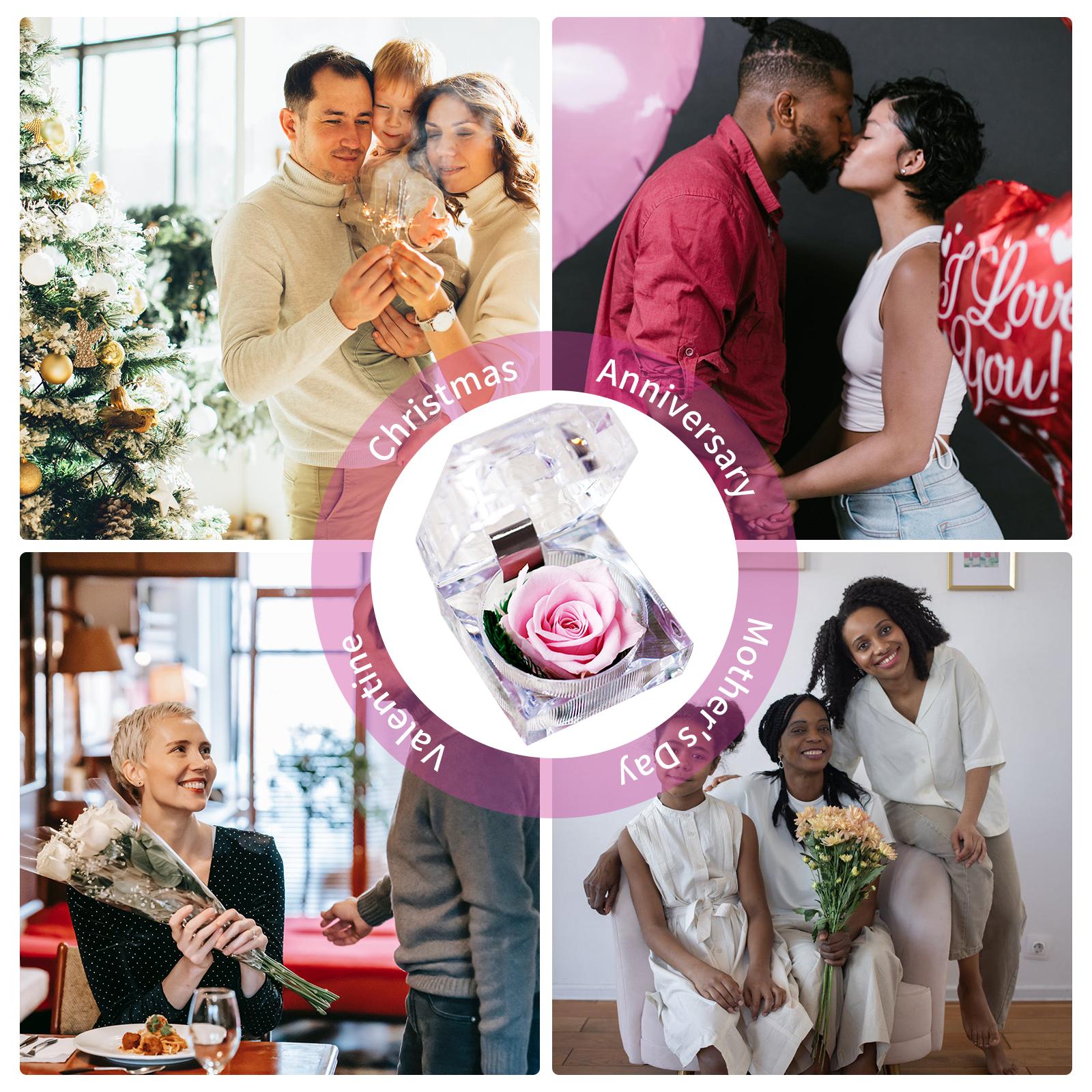 Hoa hồng vĩnh cửu được bảo quản trong hộp kính có mùi thơm làm quà tặng Valentine, ngày của mẹ