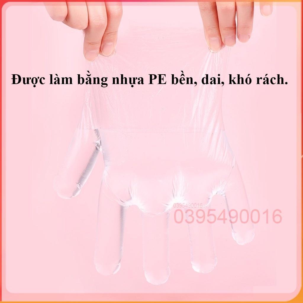 Hộp 200 Găng Tay Nilon Loại Tốt Dùng 1 Lần Nhựa PE Siêu Dai An Toàn Bảo Vệ Da Tay