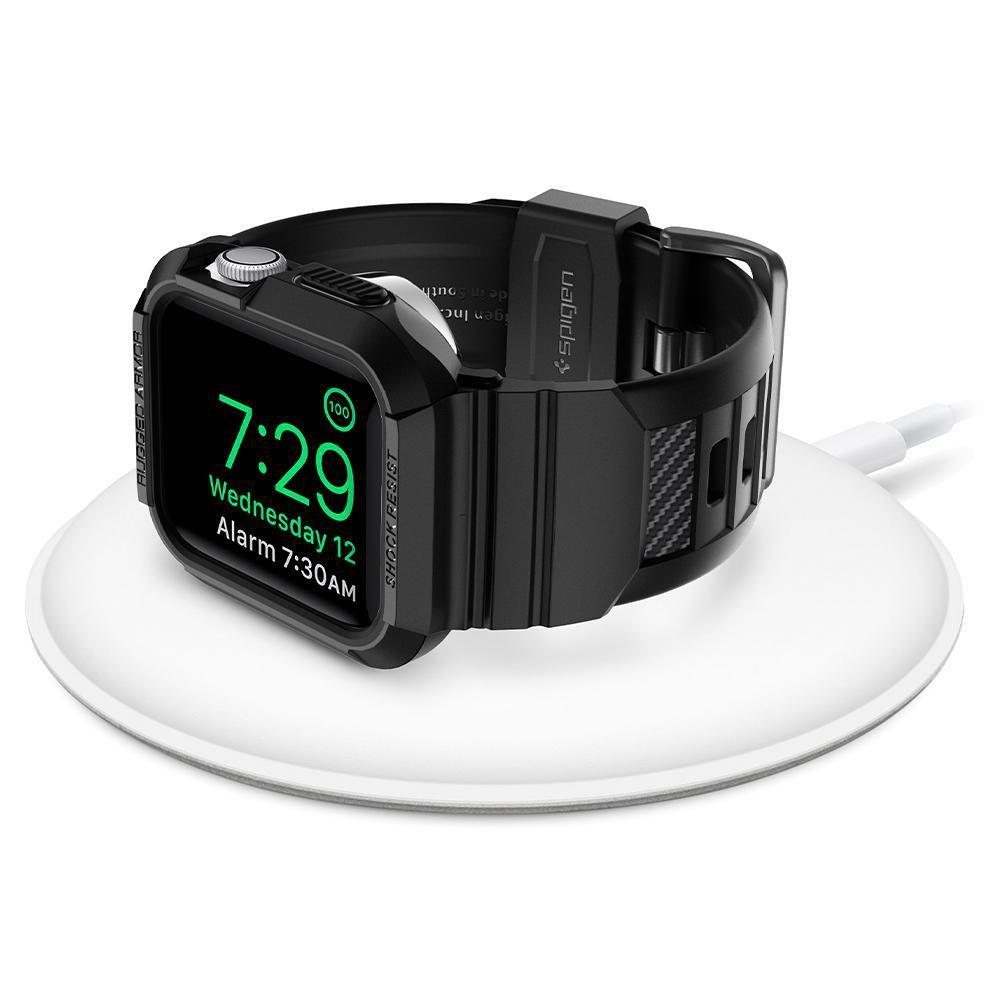 Ốp Kèm Dây dành cho Apple Watch Series SE/6/5/4 (40/38mm) Spigen Rugged Armor Pro - hàng chính hãng