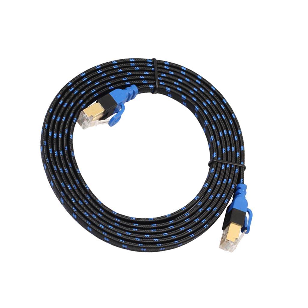 2 Pieces Cat7 Ethernet Cable Lan Network RJ45 Patch Cable Cord Braid NAS