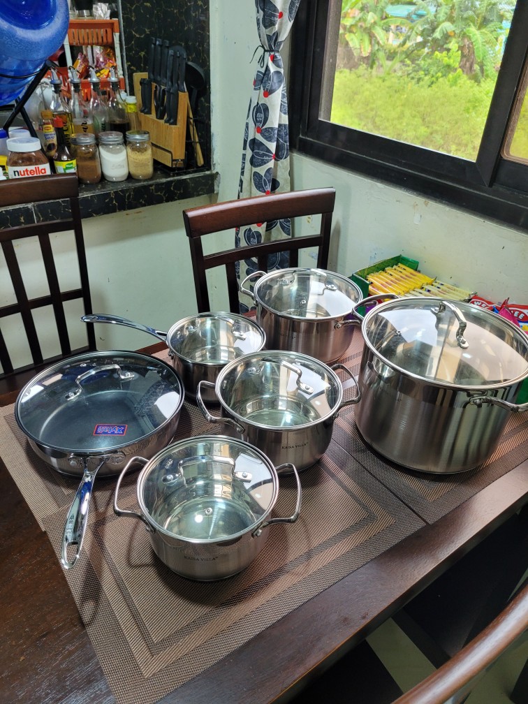 Bộ Nồi Inox 6 Sản Phẩm 12 Chi Tiết Hiệu Kaisa Villa KV-6667 - Hàng Chính Hãng