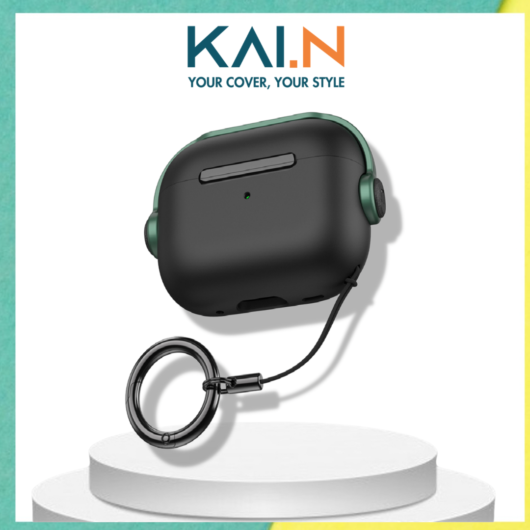 Ốp Case Kai.n Mp3 Dành Cho Airpods Pro 2 Airpods 3 - Hàng Chính Hãng - Airpods Pro 2 - Black - Green