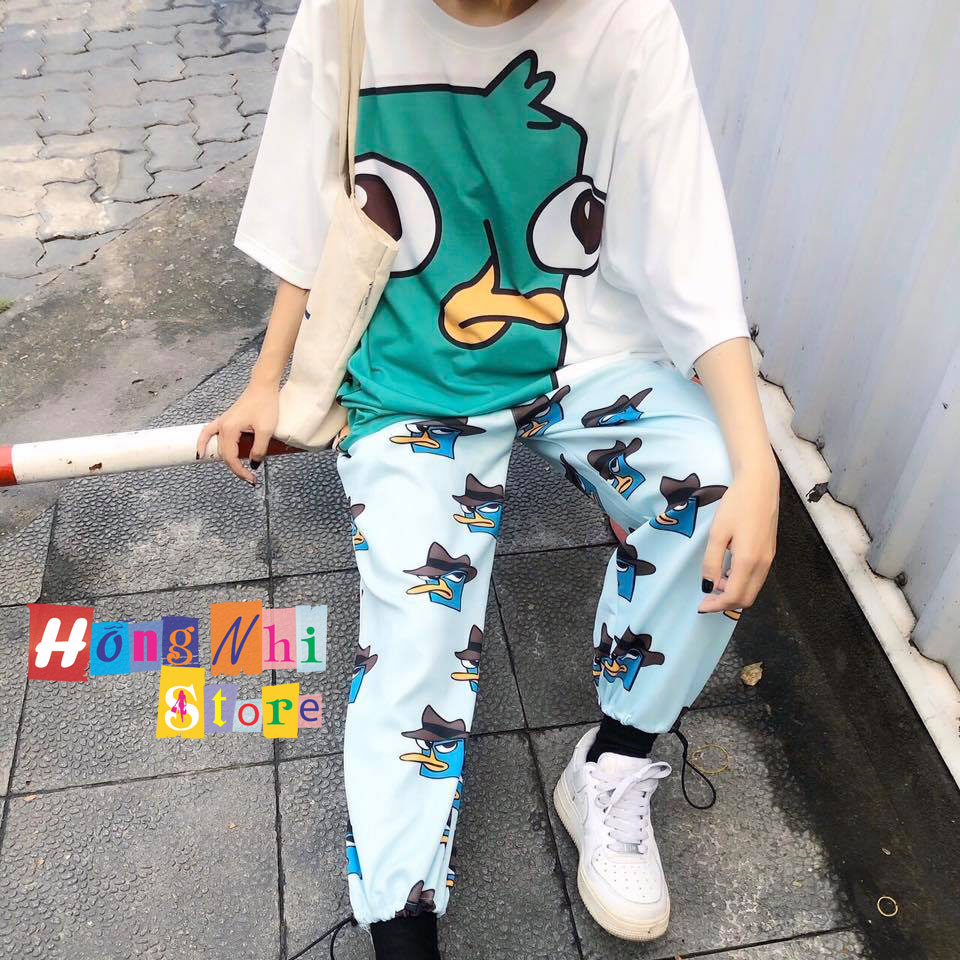 Quần Jogger Cartoon Pant Unisex, Quần Hoạt Hình Dài Lưng Thun Bo Lai - MM