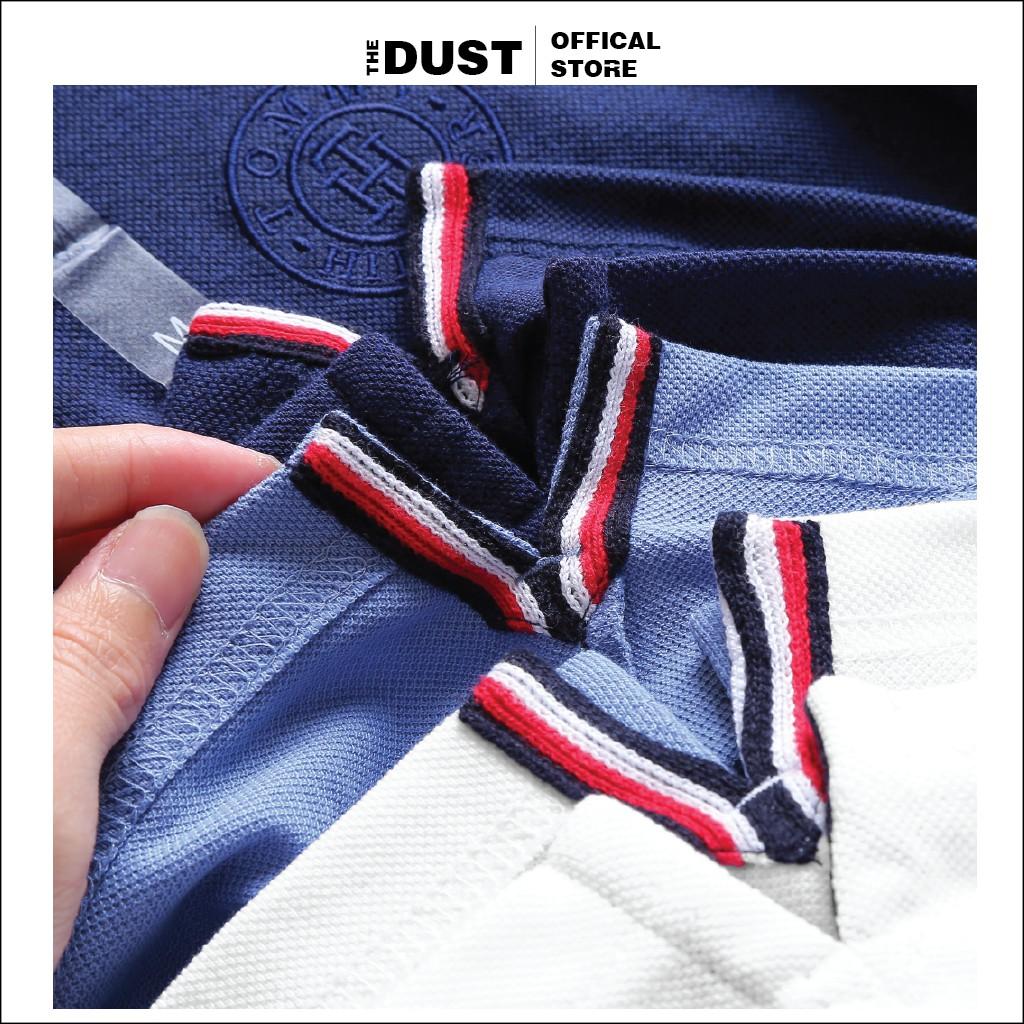 Áo thun polo nam cổ bẻ phối viền TMY PC trơn basic, vải cotton cá sâu, form slim fit, trẻ trung, lịch lãm - THE DUST
