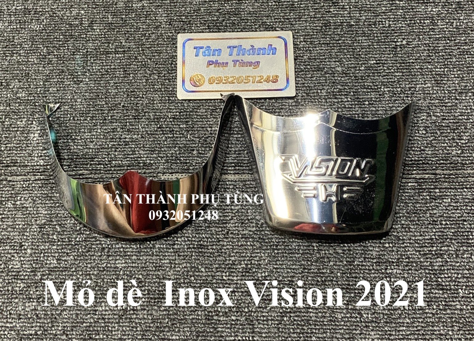 Mỏ dè Inox dành cho Vision đời 2021 (bộ trước + sau)