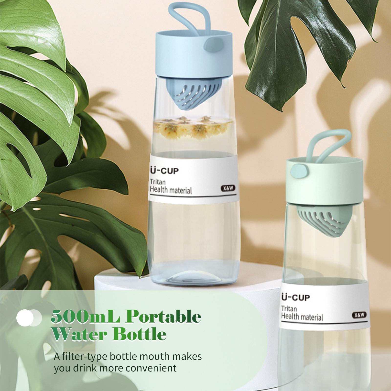 Chai Nước 500Ml Có Tay Cầm Kèm Bộ Lọc Trà Nhẹ Chống Rò Rỉ Tritan Bpa