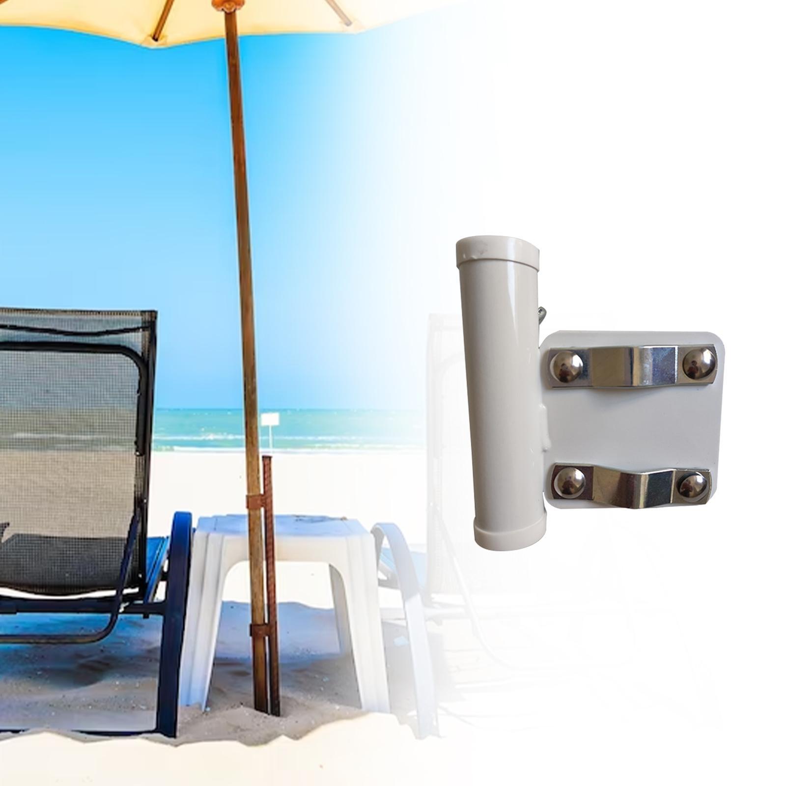 1 Piece Garden Umbrella Clamp Holder metal heavy duty umbrella Mount Clip Parasol Holder Sturdy Bracket Fixed Clip for Deck Railing Outdoor Fence