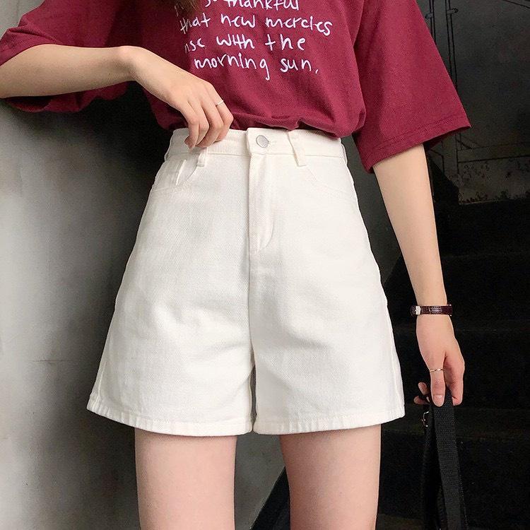 Quần Short Ngố Kaki Nữ Lưng Cao, Ống Rộng Có Bigsize