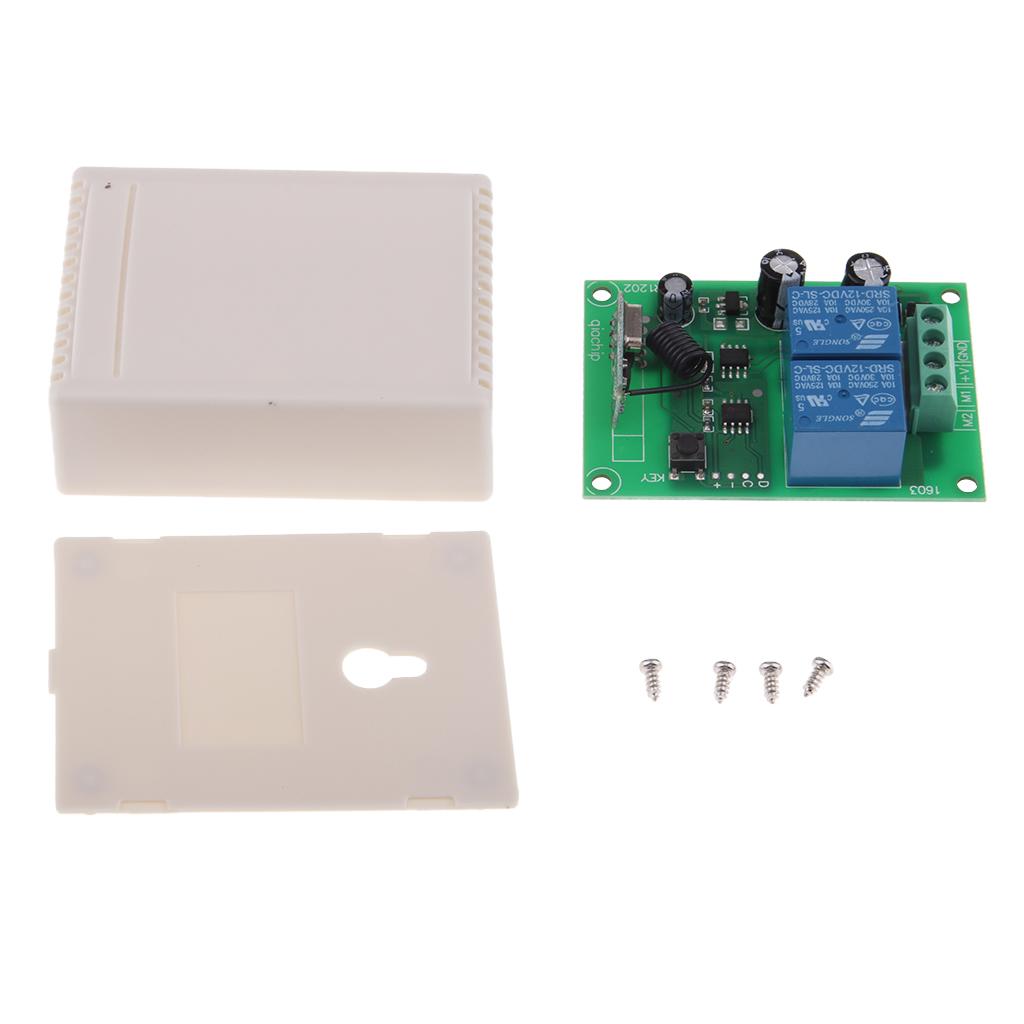 DC12V 433MHz RF 2CH Wireless Remote Control Relay Receiver Motor Controller