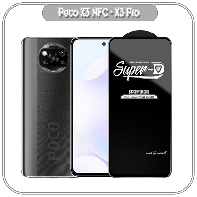 Kính cường lực Super D cho Xiaomi Poco X3 NFC - X3 PRO Full viền Đen