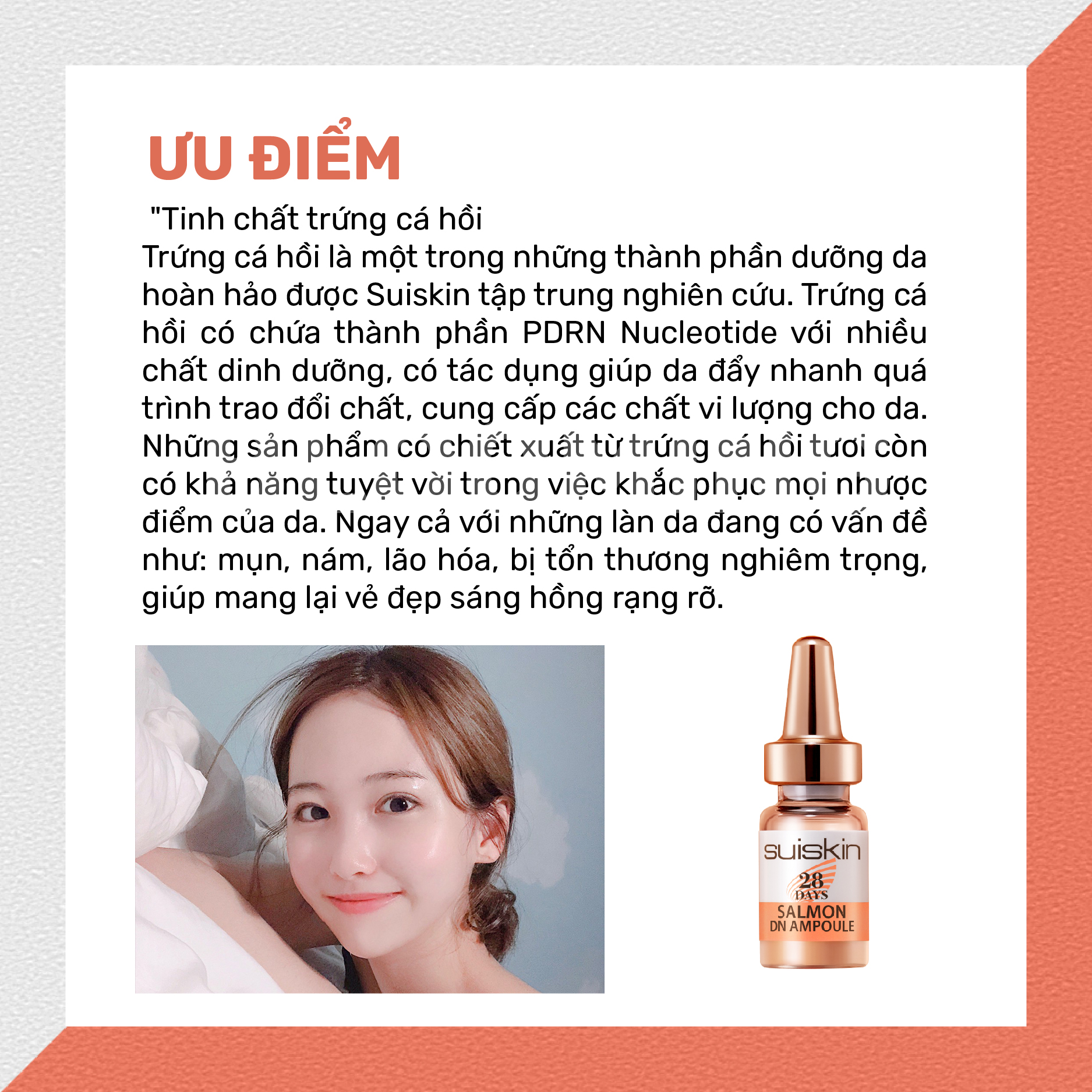 Tế Bào Gốc Trứng Cá Hồi Suiskin Salmon DN Ampoule Phục Hồi Dưỡng Da Hỗ Trợ Sẹo, Thâm