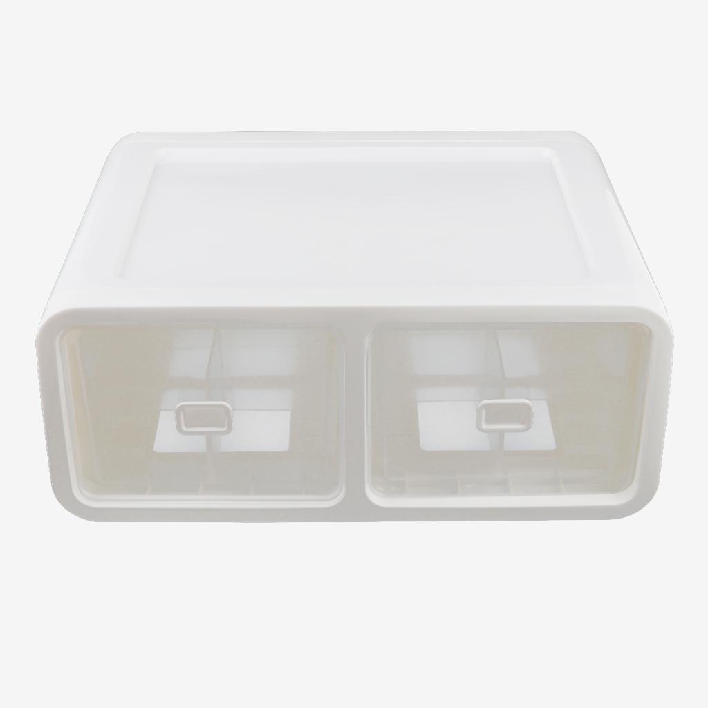 12 Grids Plastic Dustproof Storage Box for Underwear Socks Bra