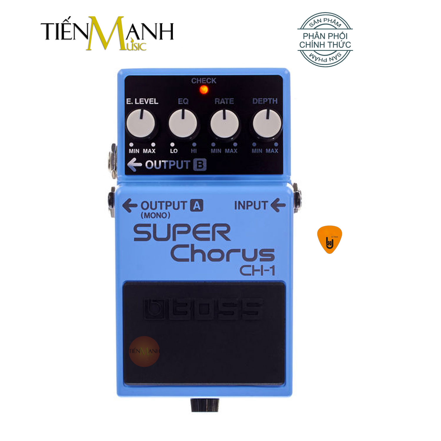 Phơ Guitar Boss CH-1 Super Chorus - Bàn Đạp Fuzz Pedals Effects CH1 Hàng Chính Hãng - Kèm Móng Gẩy DreamMaker