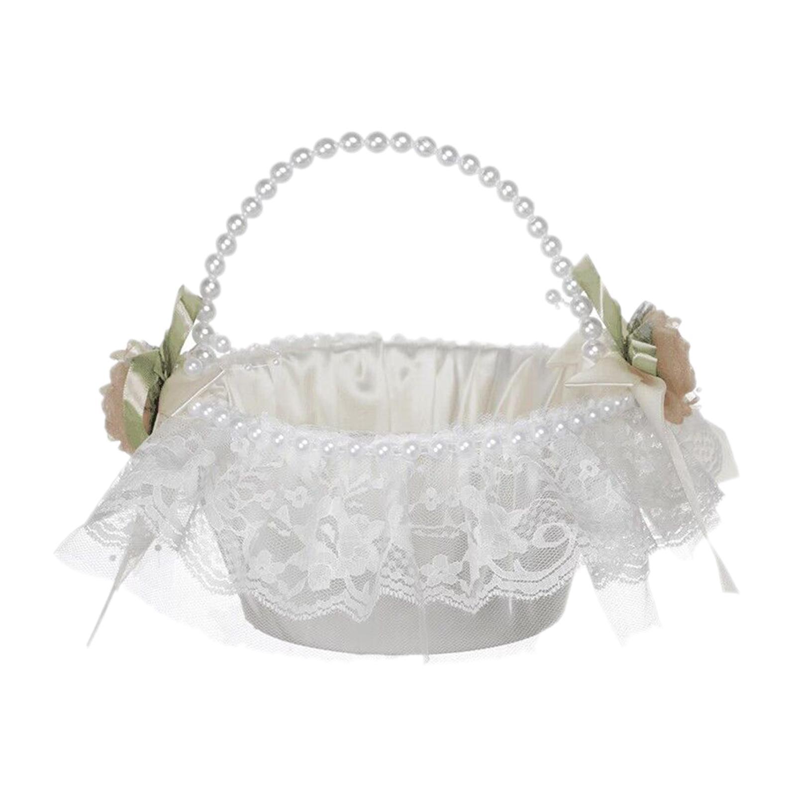 Wedding Flower Basket Decor Flower Girl Basket for Event Anniversary Parties