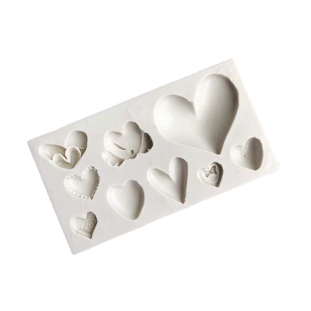 Heart Shape Diy Molds Silicone Fondant Cake Sugar Chocolate Moulds Clay Crafts Supply