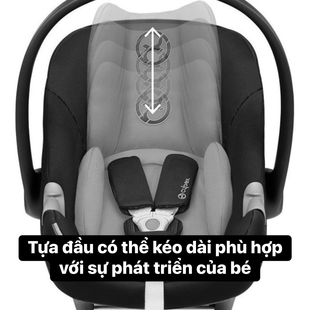 Ghế ngồi ô tô kiêm nôi xách thích hợp với xe đẩy cho bé Cybex Aton Car Seat