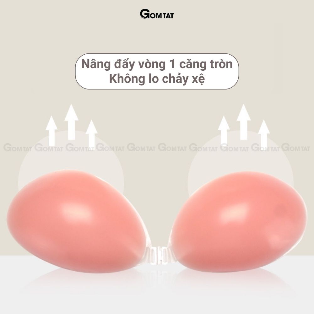 Áo dán ngực GOMTAT hỗ trợ định hình vòng một, lớp keo bám dính chắc chắn, chất liệu silicon an toàn cho da - SA-4949