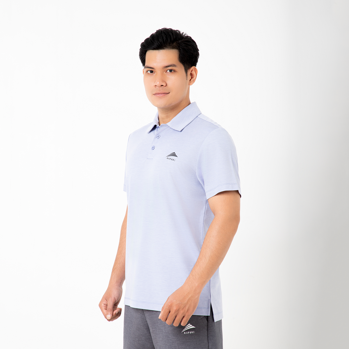 Áo Polo Nam Cổ Bẻ Cao Cấp ALLPUR Coolmax Mát Lạnh - Chống Nhăn - Ngăn Mùi - Màu Xanh Da Trời Sky Blue