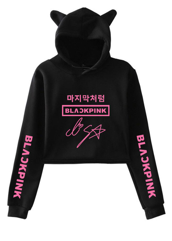 Áo hoodie nữ tai mèo Blackpink