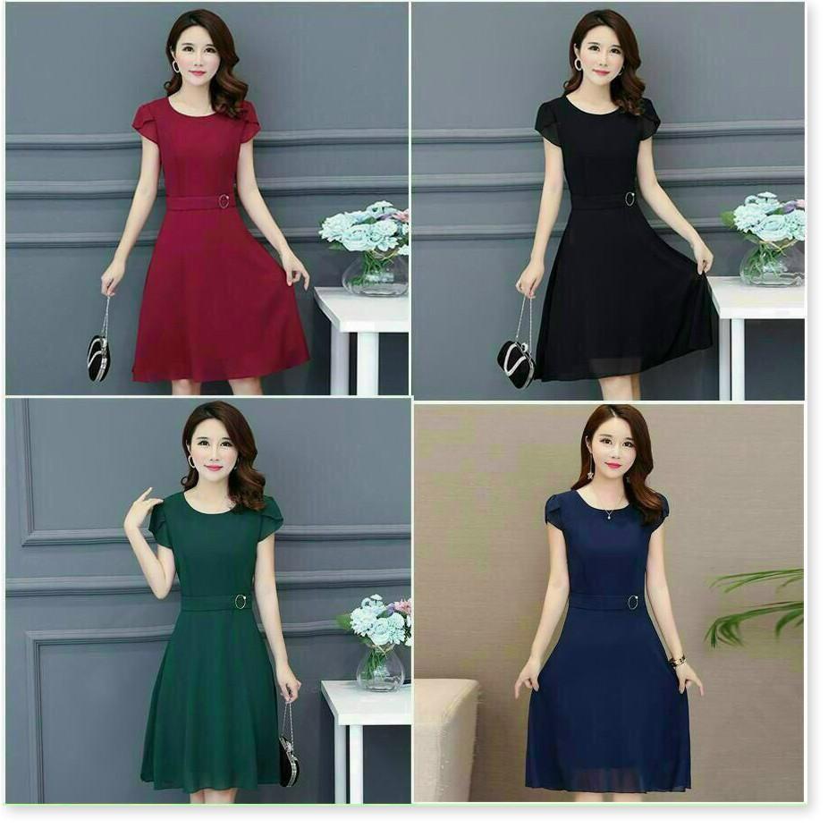 ĐẦM VOAN CHIFFON DÁNG SUÔNG,HỌA TIẾT TRƠN NHƯNG KHÔNG KÉM PHẦN SANG TRỌNG MẪU MỚI NHẤT HIỆN NAY
