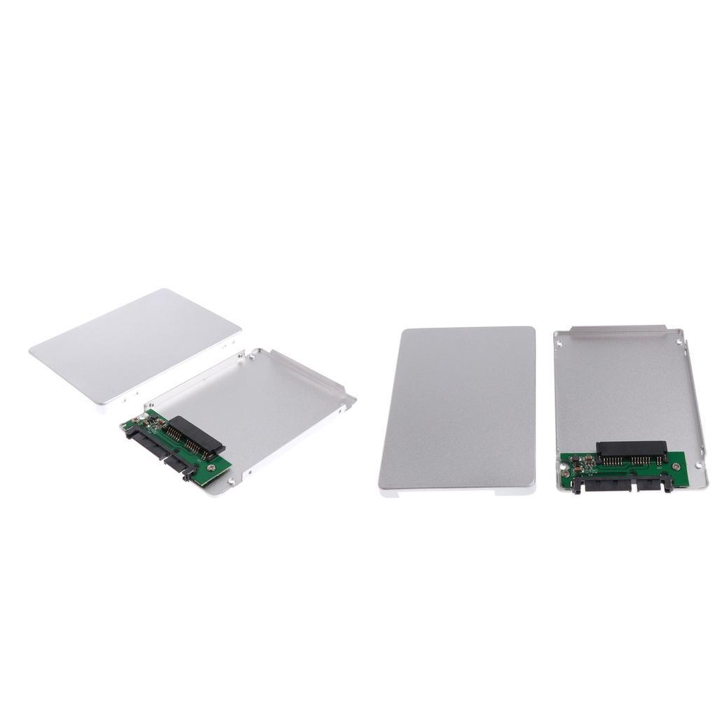 2Pcs 1.8" Micro MSATA SSD to 2.5" SATA Converter Adapter Card Case Cover