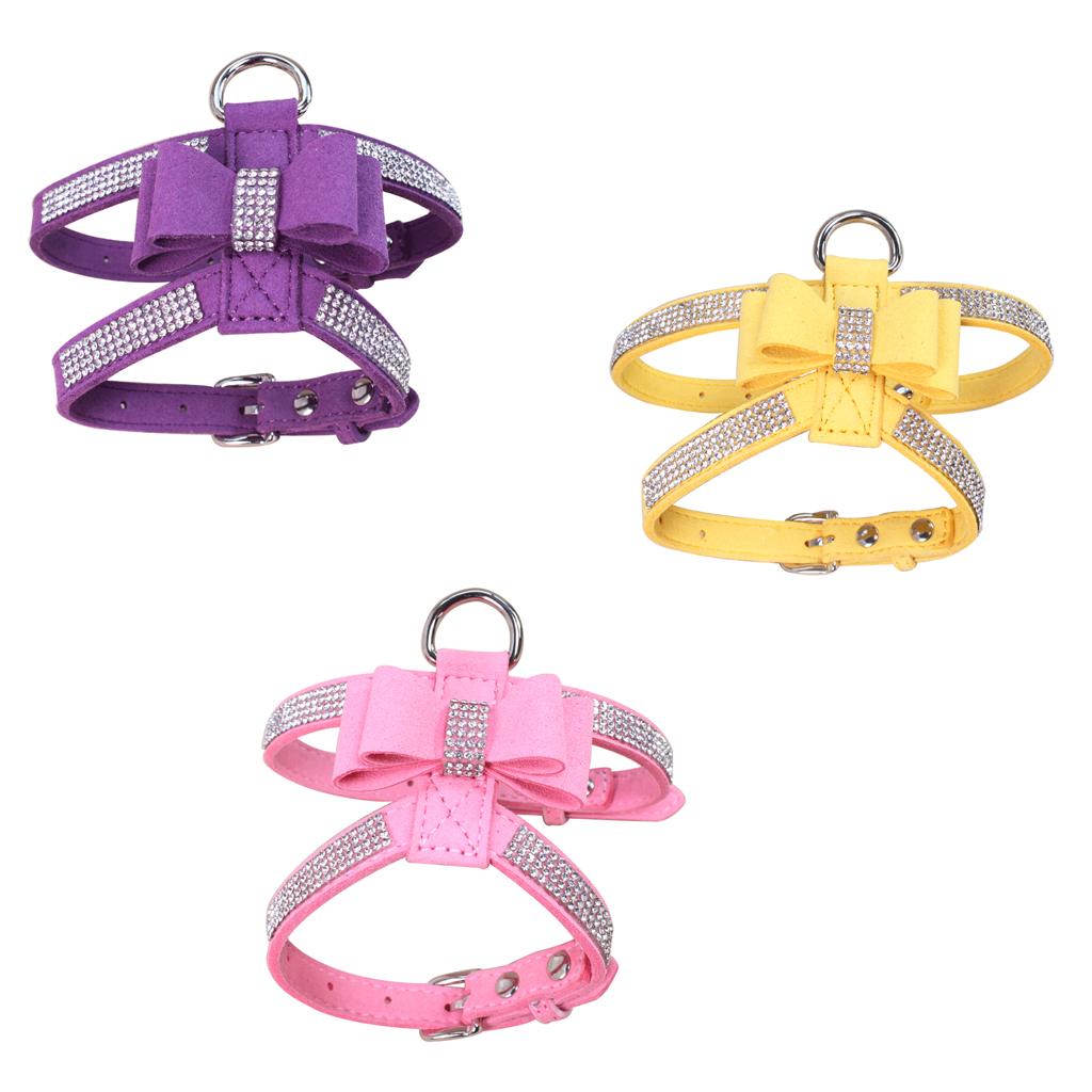 Puppy Adjustable Chest Strap Belt Harness Dog Walking Vest Harness Purple L