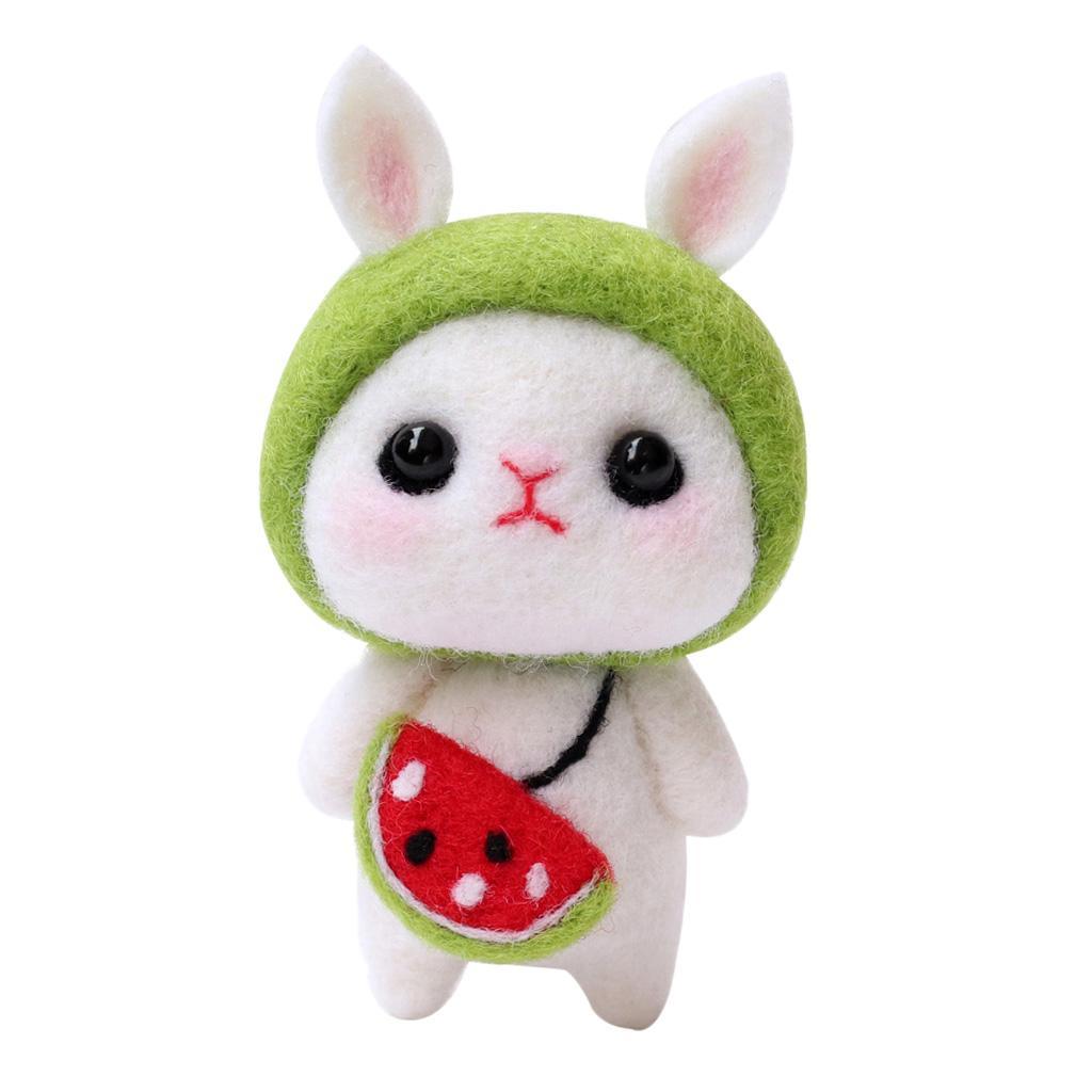 DIY Lovely Rabbit Animal  Felting Craft Kit with Basic Tools