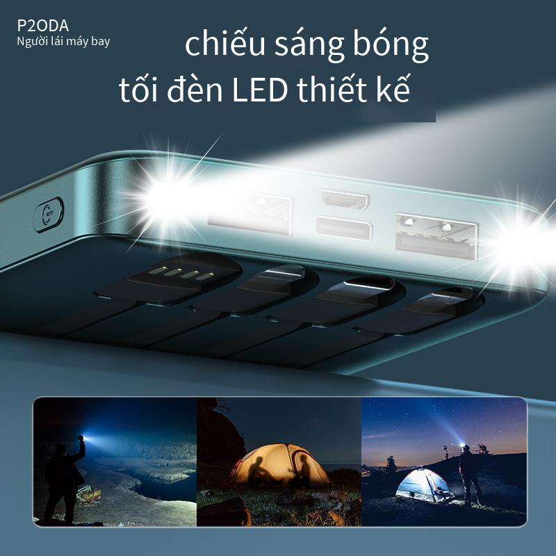 PRODA phong cách mới nhất đi kèm với một dòng nguồn di động 10000 mAh màn hình kỹ thuật số có đèn 4 trong 1 10.000 kho báu sạc điện thoại di động PD-P84