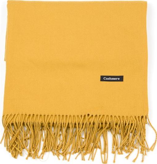 Khăn Choàng Cổ Len Dạ Màu Vàng Trơn - Cashmere - 200x60cm - Mã KC079