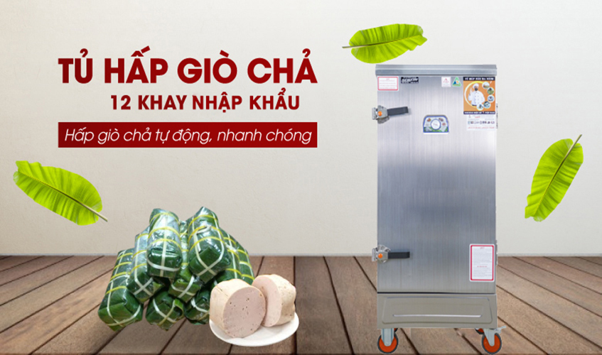 Tủ Hấp Giò Chả,Thực Phẩm 60 Kg/Mẻ Dùng Điện 10 Khay Nhập Khẩu NEWSUN, Năng Suất Cao - Hàng Chính Hãng