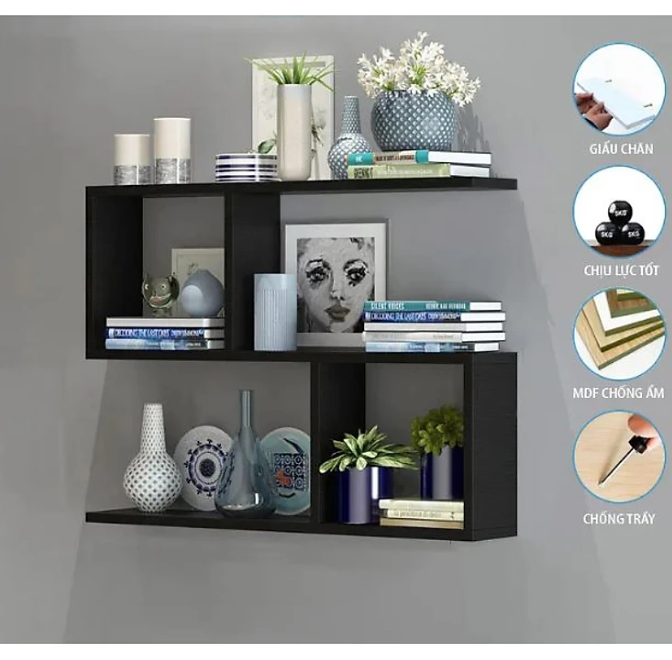 Kệ Gỗ Treo Tường 3 Tầng Tundo CTKT36 KT 80/58 x 55 x 15cm