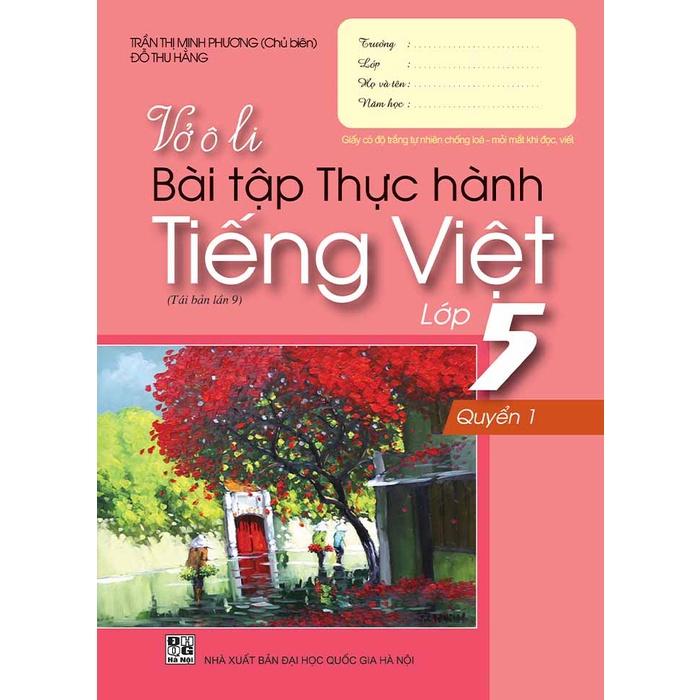 Bộ vở ô li bài tập thực hành Tiếng việt lớp 5 - (2 quyển)