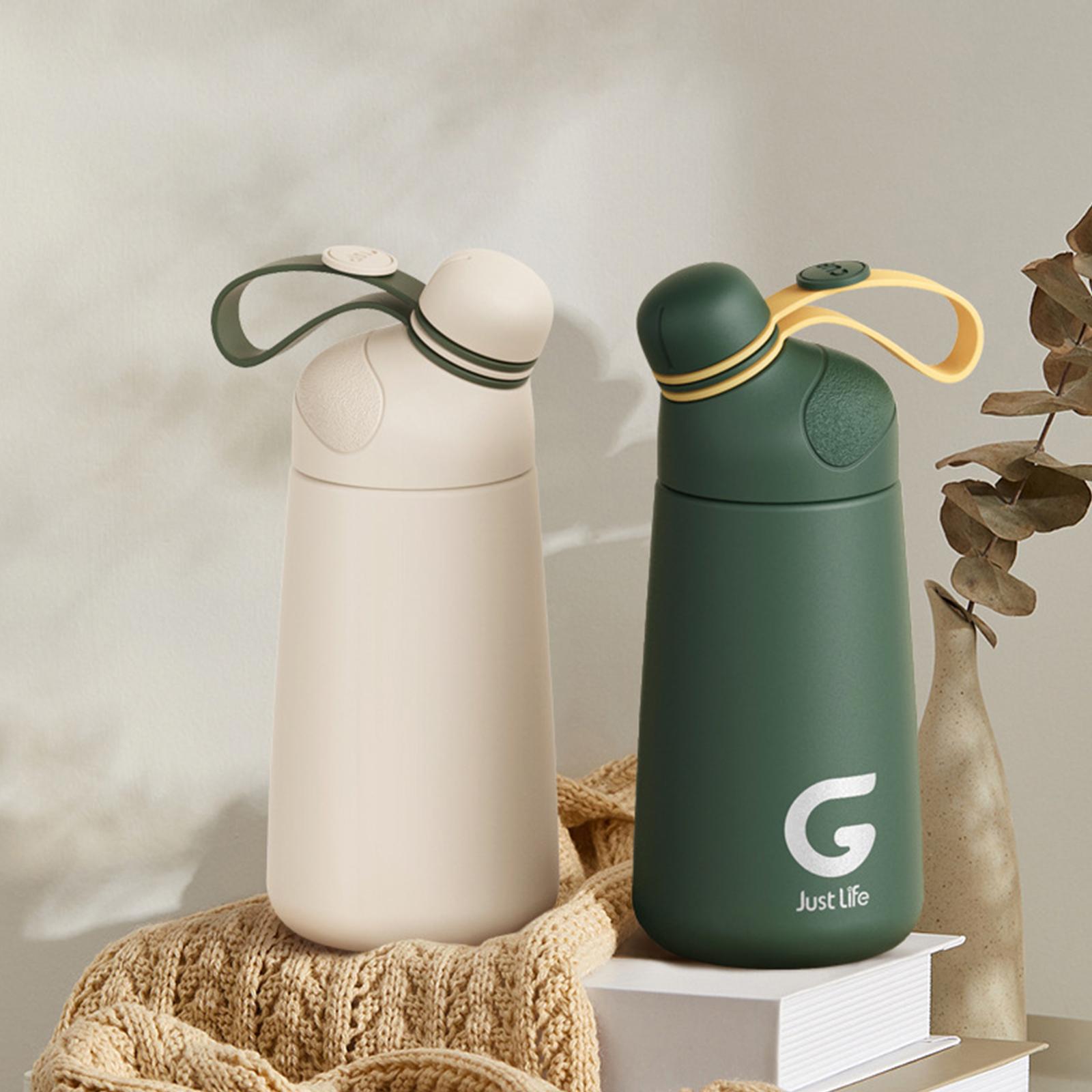 Bình Giữ Nhiệt 400Ml Kiểu Dáng Thể Thao Có Dây Đeo Chất Liệu Bằng Thép Không Gỉ Chống Rò Rỉ Insulated Water Bottle