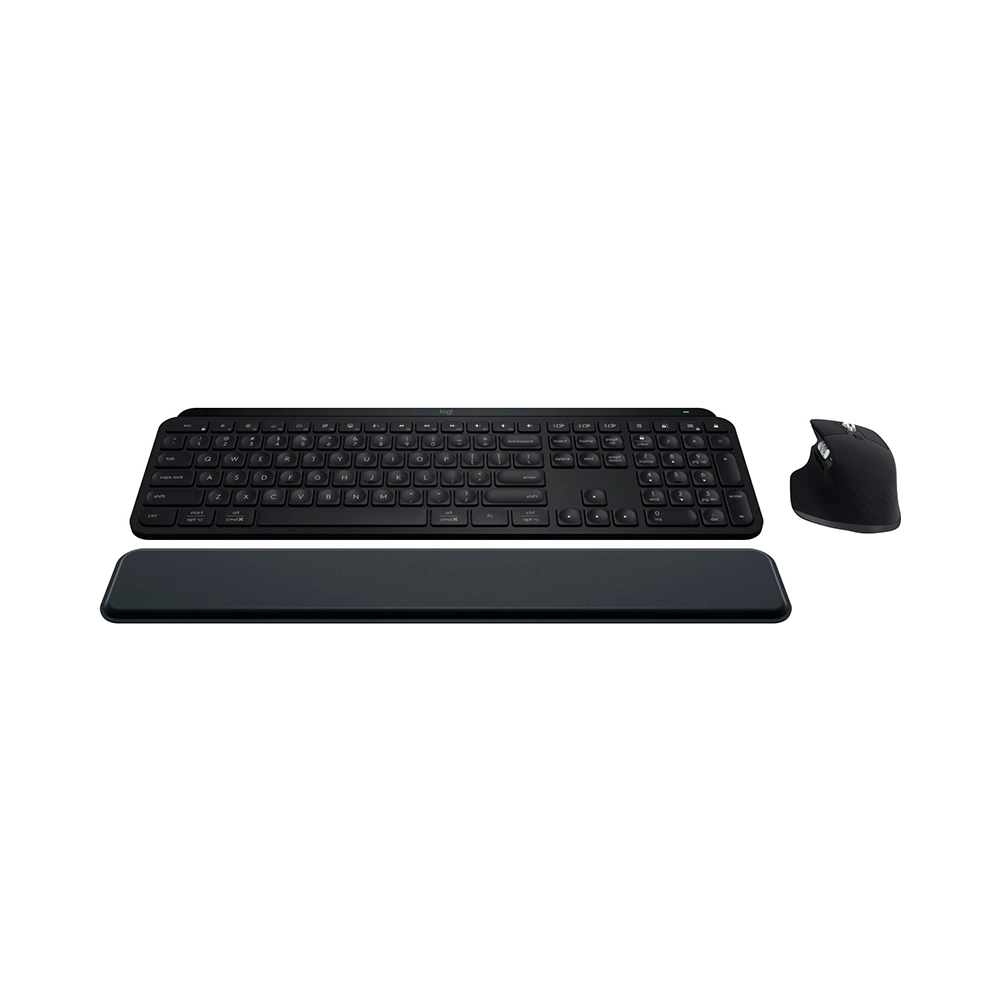 Combo Chuột &amp; Bàn Phím Bluetooth không dây Logitech MX Keys S Combo - Có gác tay, Chiếu sáng, USB-C - Hàng Chính Hãng