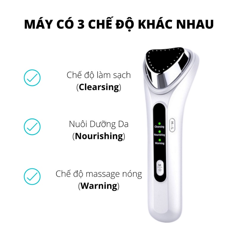 Máy massage mặt đẩy tinh chất cầm tay cao cấp-Máy đẩy tinh chất nóng lạnh điện di ion dưỡng da mặt, làm sạch sáng da, giúp thẩm thấu tinh chất - Dụng cụ massage nâng cơ mặt, trẻ hóa làn da, chăm sóc da mặt chuyên sâu