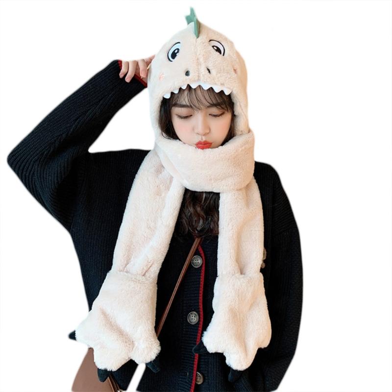 Ngộ Nghĩnh Mũ Trùm Khăn Nhồi Bông Cảm Thấy Động Vật Mũ Ấm Nỉ Nón Trẻ Em Mùa Đông Mũ Một Kích Thước Tiệc Hóa Trang Trí