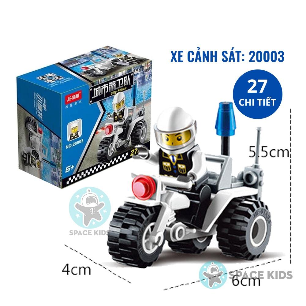 Đồ chơi xếp hình Lego city minifigures cho bé chủ đề Cảnh sát từ 24 đến 42 chi tiết chất liệu nhựa ABS