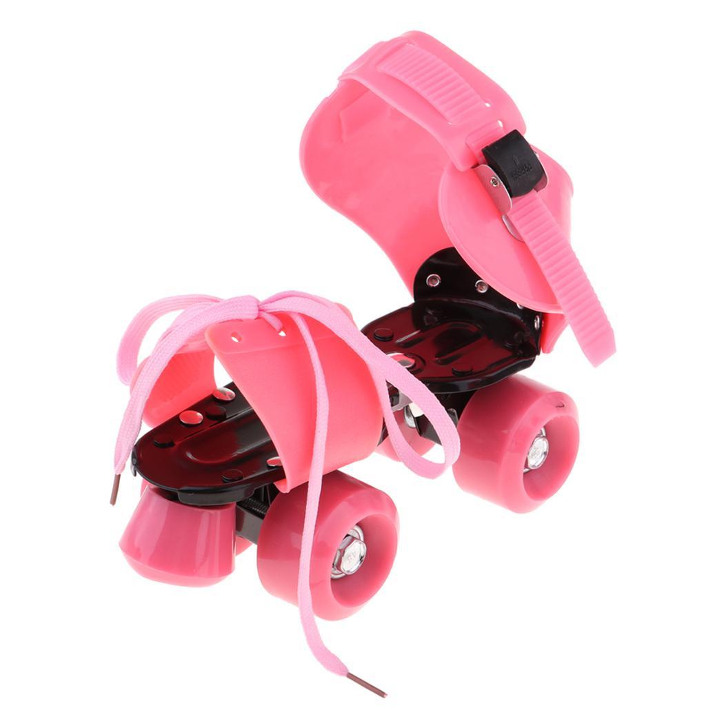 Children Roller Skates Double Row Skating Shoes Sliding Kids Pink