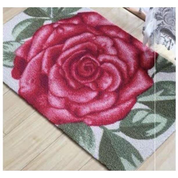Thảm hoa 3D hàng dầy sang chảnh 40 x60 cm GDTH