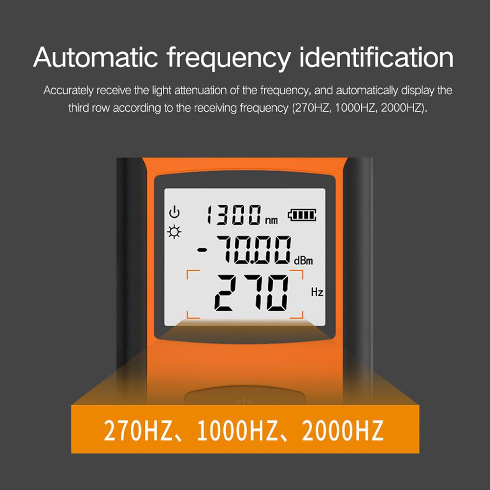 Portable Lightweight Optical Power Meter High Accurancy Rechargeable Optic Power Meter 7 Wavelengthes