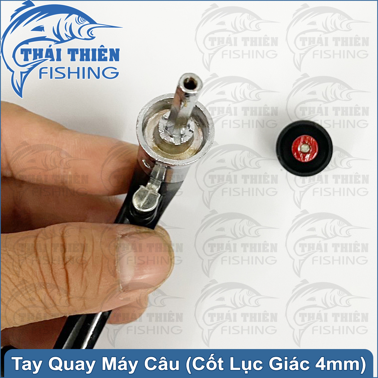 Tay Quay Máy Câu Cá Nhựa Đen Gập Gọn