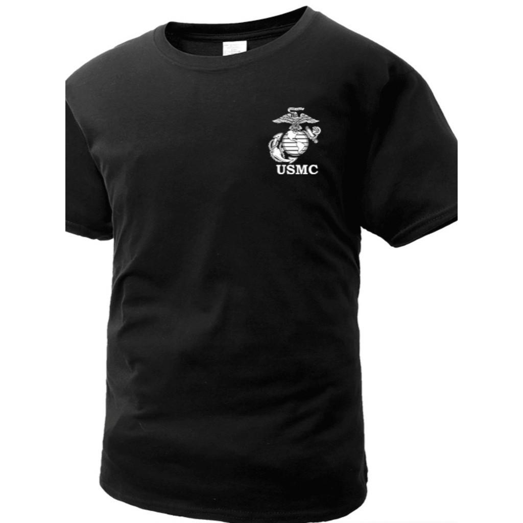 Áo thun USMC_chiến thuật_dã ngoại - xanh lính, xanh lính