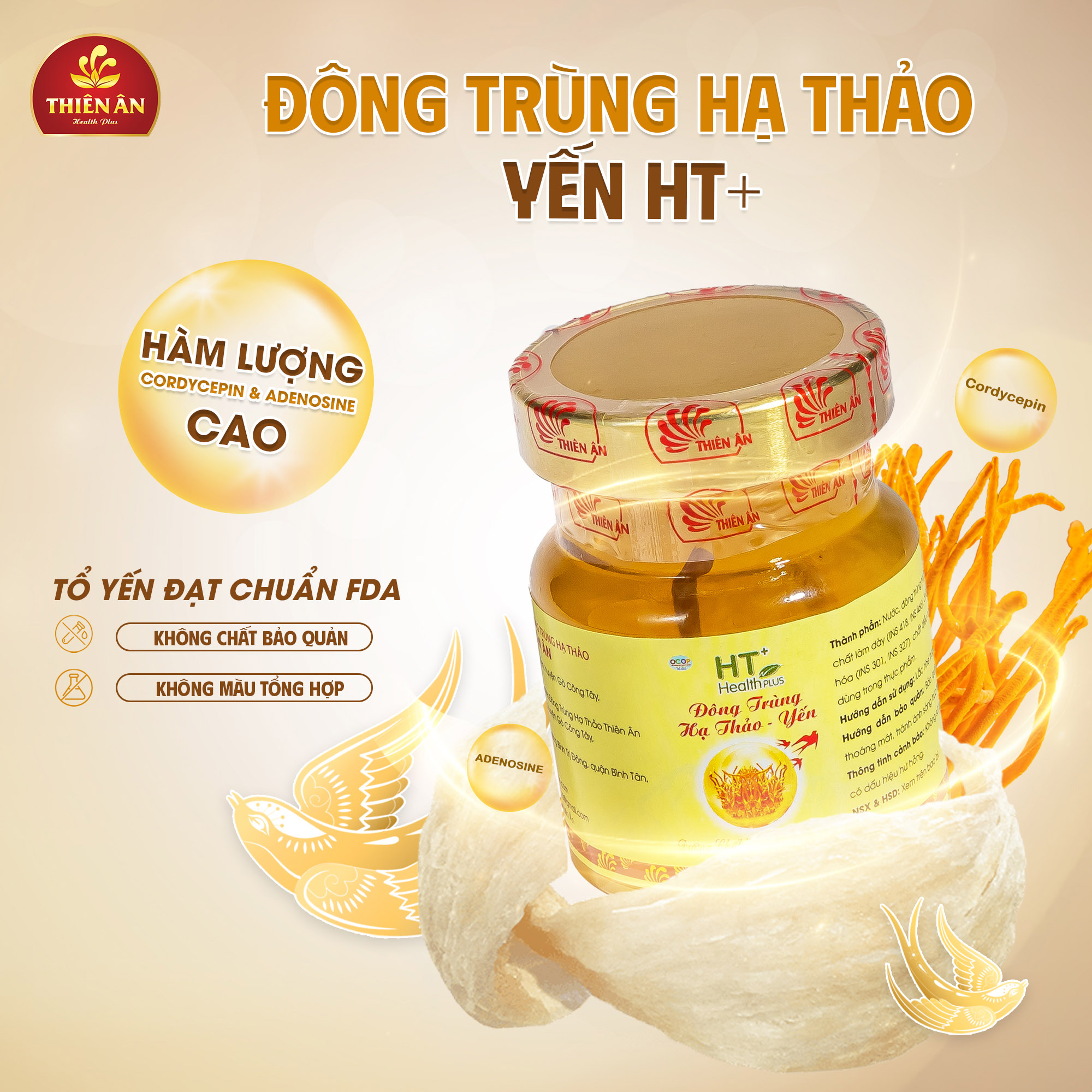 Đông Trùng Hạ Thảo Yến HT Thiên Ân - Lốc 6 Hũ